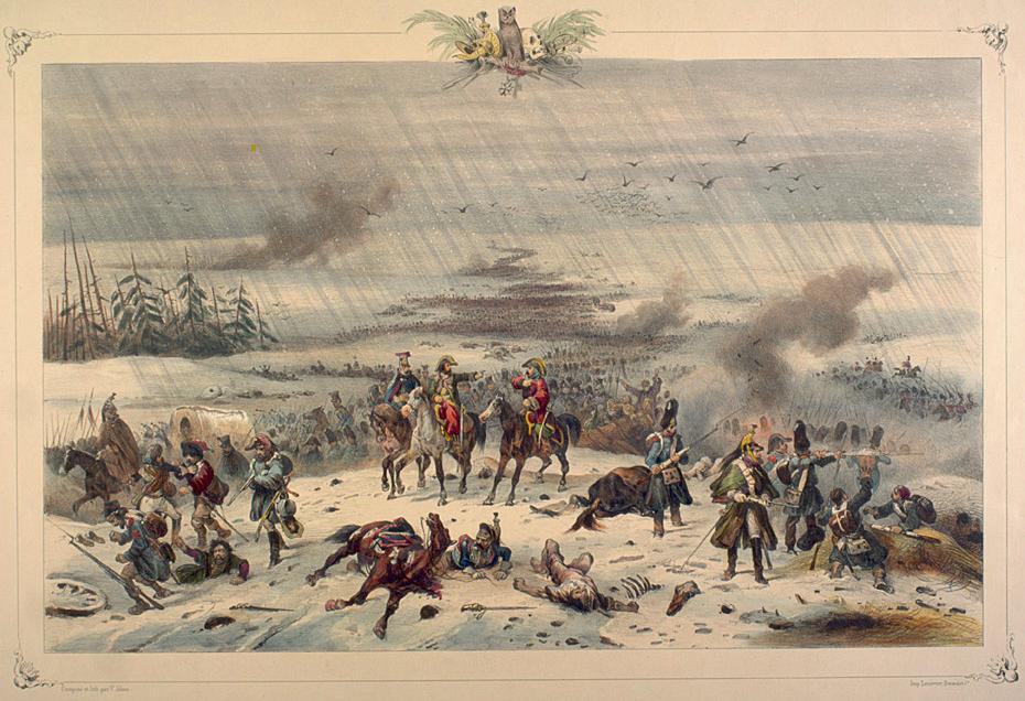 The retreat of Napoleon from Russia, 3 November 1812.